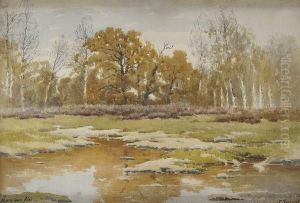 Mare En Foret by Hippolyte Jean Adam Gide