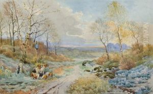 Les Chiens Apres La Chasse by Hippolyte Jean Adam Gide