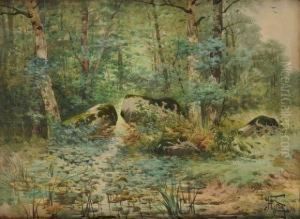 Foret by Hippolyte Jean Adam Gide