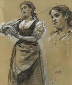 Sketches For Angel Of The Lord by Aleksander Gierymski