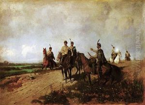 Rekonesans Huzarow Austriackich by Maksymilian Gierymski