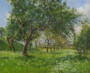 Apfelwiese. by Max Eduard Giese