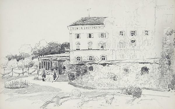 Blick Auf Die Veranda Und Teile Des Gartens Von Schlos Possenhofen Am Starnberger See - view 1