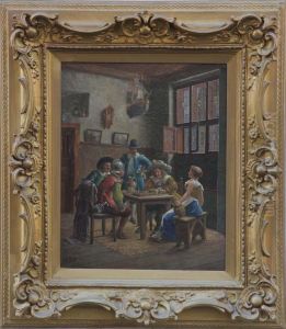 Vardshusinterior Med Sallskap by Wilhelm F. Giessel