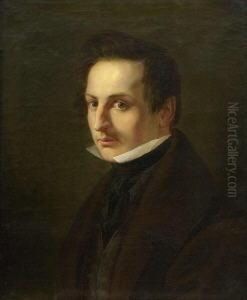Herrenportrat. by Friedrich Giessmann