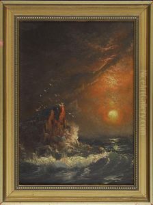 Dramatic Coastal Sunset by Charles Henry Gifford