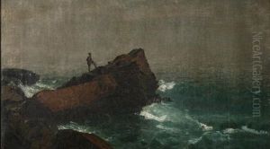 A Study From Nature (mt. Desert, Maine) by Sanford Robinson Gifford