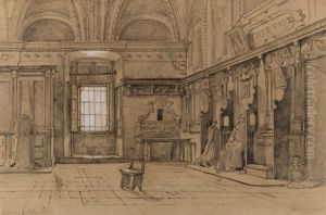 Interno Di Chiesa - 1842 by Achille Gigante
