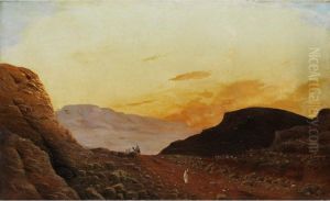 Orientalische Landschaft Im Abendlicht
