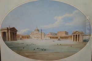 La Place Saint Pierre De Rome by Giovanni Battista Gigli