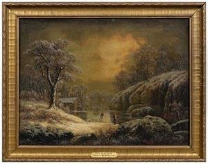 Winter Landscape With Skaters