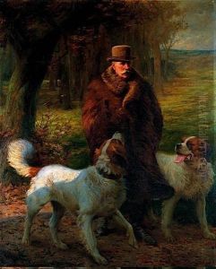 Portrait D'homme Avec Deux Epagneuls Portrait D'homme Avec Deux Epagneuls