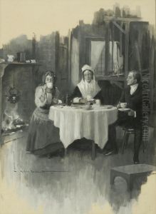 Tea Time. by Charles Allan Gilbert