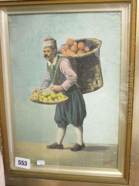 Turkish Street Seller With Oranges - view 1