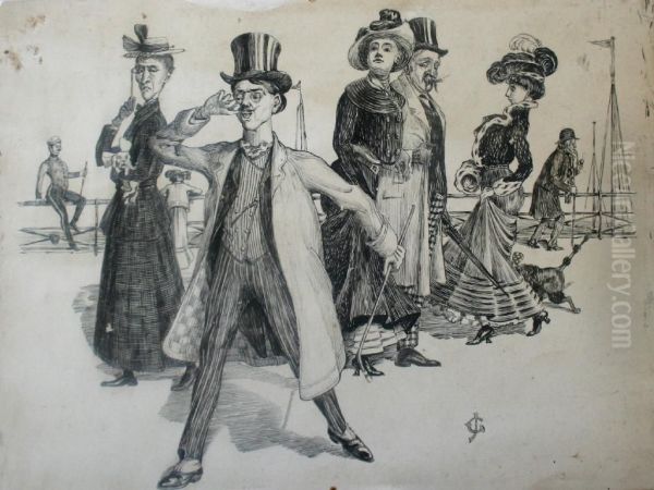Figures On A Promenade - view 1