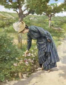 A Lady Picking Flowers thumbnail