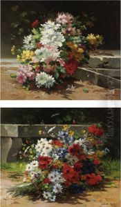 Bouquets Of Flowers: A Pair Of Paintings Bouquets Of Flowers: A Pair Of Paintings