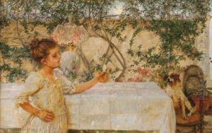 Fillette Au Chien by William Wallace Gilchrist