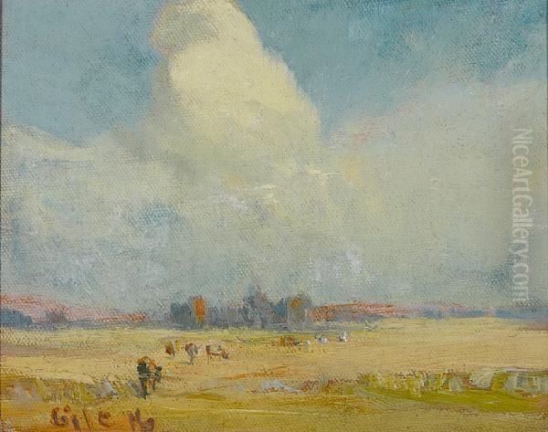 Cattle Grazing On The Plains - view 1