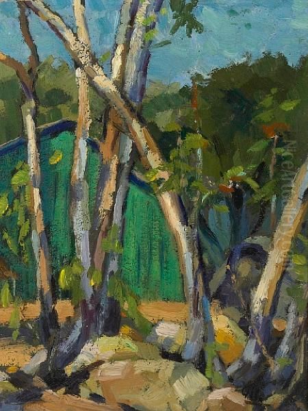 Trees By The Green Barn - view 1