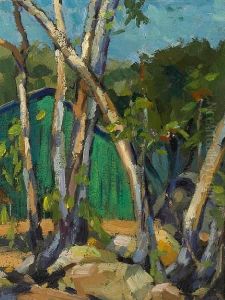 Trees By The Green Barn by Selden Connor Gile