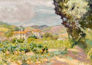 Paisaje De Lerida by Baldomero Gili Y Roig