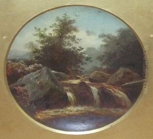 Waterfall Scene by Edmund Gill