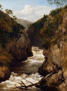 Fall On The Dale Beck, Ingleton,yorkshire by Edmund Gill