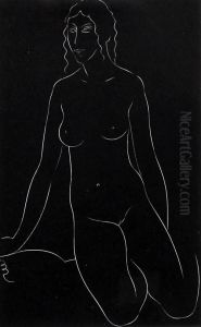 Studies Of Female Nudes by Eric Gill