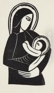 The Holy Face; Madonna And Child by Eric Gill