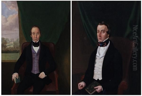 A Gentleman By A Window; A Gentleman In An Interior - view 1