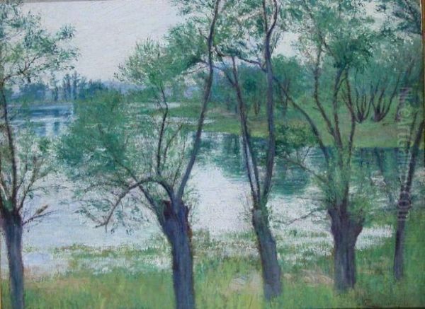 Willows By The River, Giverny - view 1