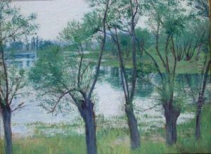 Willows By The River, Giverny by Mariquita Gill