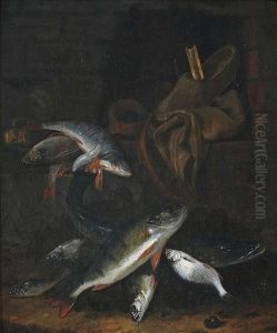 Still-life With Fish. by Jakob Gillig