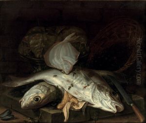 Various Fish On A Stone Ledge