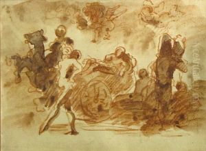 The Cortege Of Bacchus by Claude Gillot
