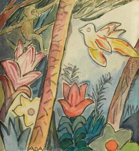 Bird And Monkey by Ada Gilmore