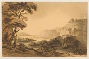 A Wooded River Landscape A Wooded River Landscape