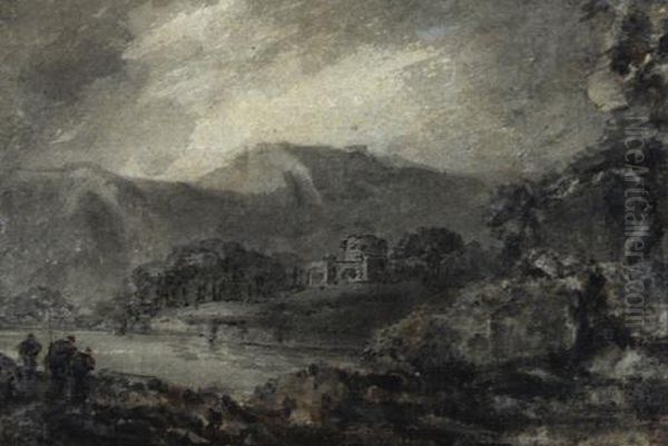 Castle In A Welsh Landscape - view 1