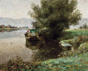 Bord De Riviere by Victor Olivier Gilsoul