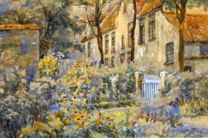 Jardin Au Beguinage De Bruges by Ketty Gilsoul-Hoppe
