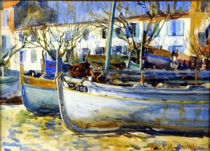 Le Port De Saint-raphael by Ketty Gilsoul-Hoppe