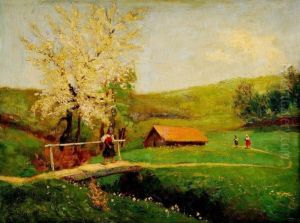 Na Lavke by Lajos Gimes