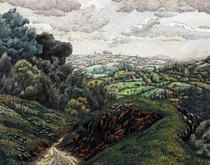 English Landscape by Charles Ginner