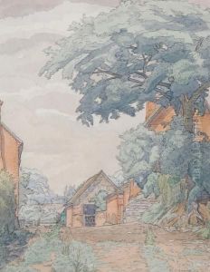 Farmhouses by Charles Ginner