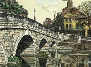 Murkett's Garage by Charles Ginner