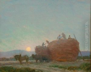 Harvest Moon, Sussex by Louis Ginnett