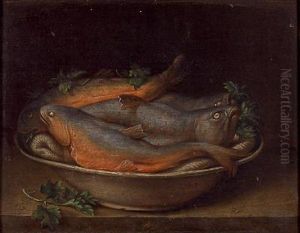 "stilleben Mit Fischen" by Josef Ginovszky