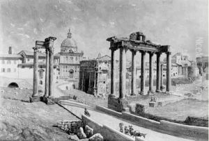 Vue Du Forum Romain by Gaetano Gioja
