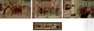 Three Scenes From The Life Of Cato The Younger by Nicoloursino V. Ii Giolfino